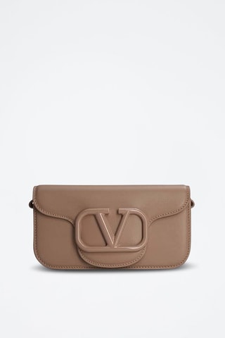 Mala a tiracolo de couro - Bege - Valentino