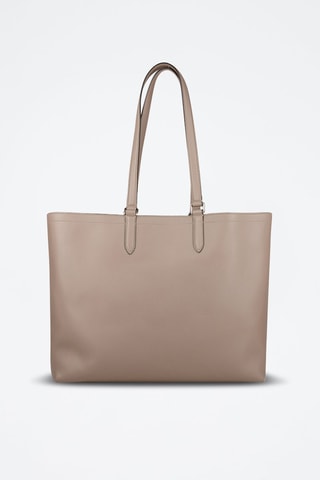 Leren Shopper - Taupe