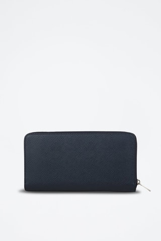 Kalfsleren Portefeuille - Marineblauw - Céline