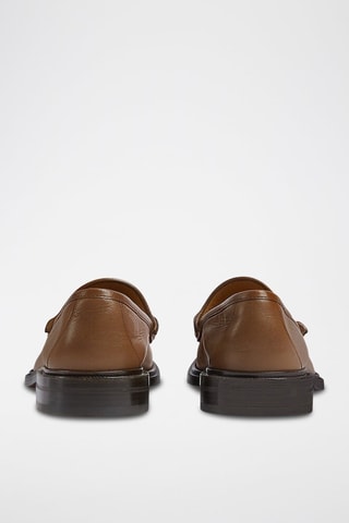 Mocassins de couro Horsebit - Castanho - Gucci