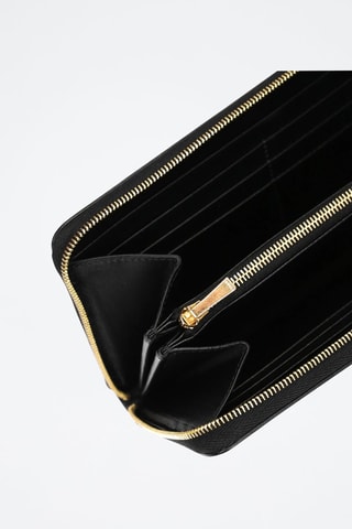 Kalfsleren Portefeuille - Zwart - Céline
