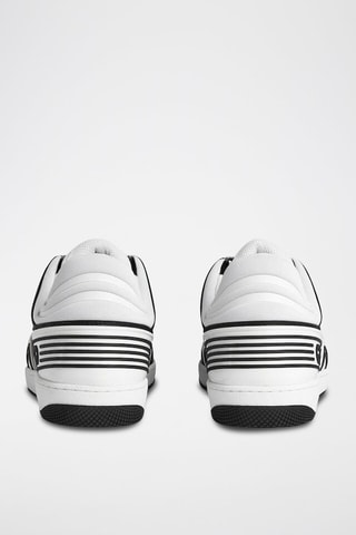 Sneakers em couro - Preto e branco - Gucci