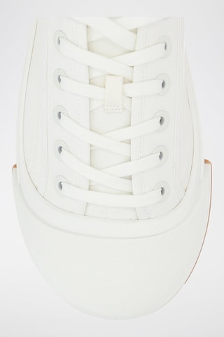 Leren Sneakers Vulcano Canvas - Wit - Bottega Veneta