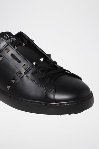 Sneakers em couro Rockstud Untitled - Preto - Valentino