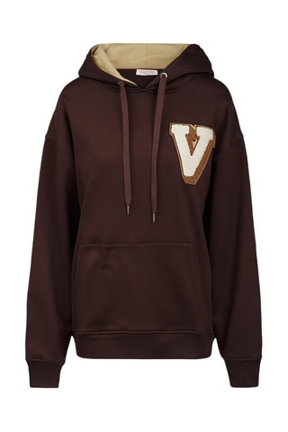 Sweat com capuz V_3d - Castanho - Valentino