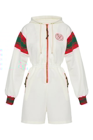 Macacão curto com capuz - Creme - Gucci