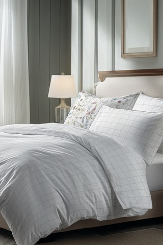 2 Katoensatijnen Kussenslopen Caroline- Wit