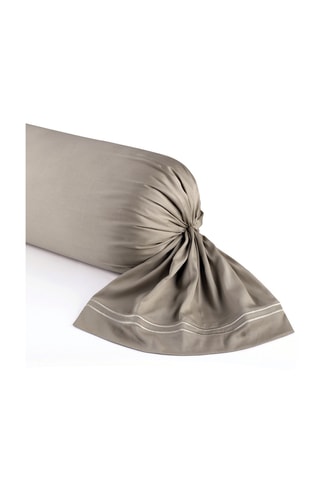 Taie de traversin en satin de coton Cannes - Taupe