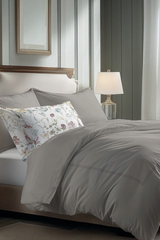 Taie de traversin en satin de coton Cannes - Taupe