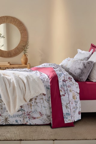 2 Katoensatijnen Kussenslopen Aile mélodique - Wit