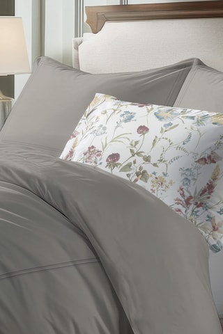 2 taies d'oreiller en satin de coton Cannes - Taupe