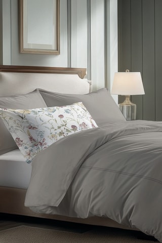 2 taies d'oreiller en satin de coton Cannes - Taupe