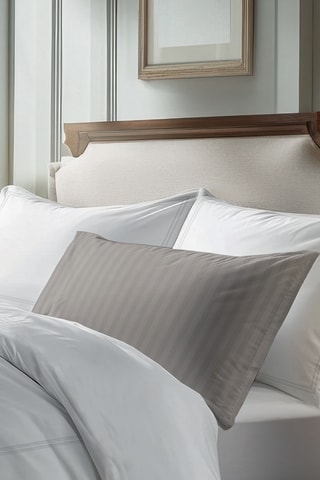 2 taies d'oreiller en satin de coton Cannes - Blanc