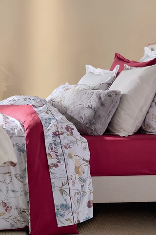 Katoensatijnen Rolkussensloop - Bordeauxrood