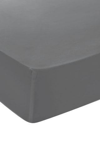 Drap-housse en satin de coton - Gris