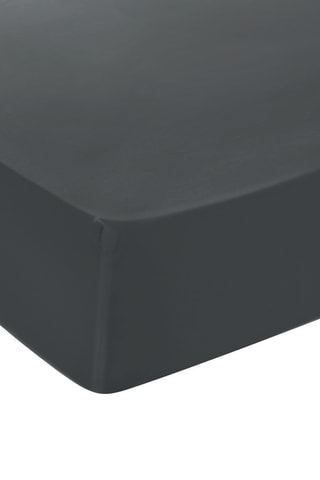 Drap-housse en satin de coton - Gris