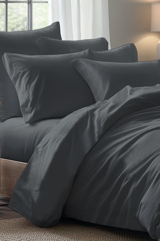 Drap-housse en satin de coton - Gris