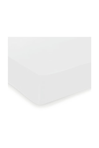 Drap-housse en satin de coton - Blanc