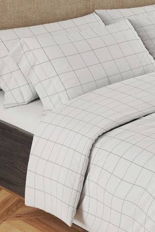 Drap-housse en satin de coton - Blanc