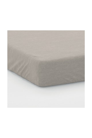 Drap-housse en satin de coton - Taupe