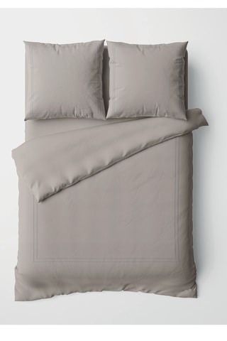 Parure de couette en satin de coton Cannes - Taupe