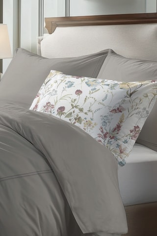 Parure de couette en satin de coton Cannes - Taupe