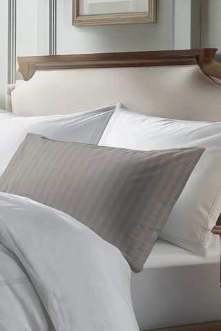 Parure de couette en satin de coton Cannes - Blanc