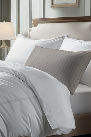 Drap plat en satin de coton Cannes - Blanc