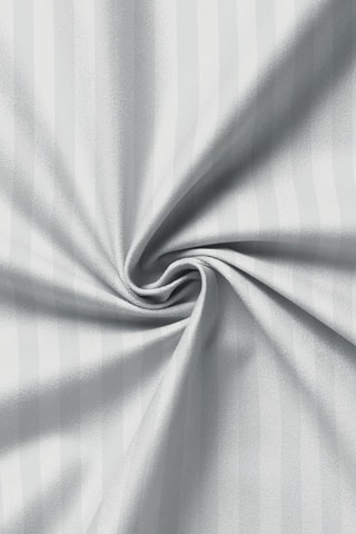 Drap plat en satin de coton  Dobby - Blanc