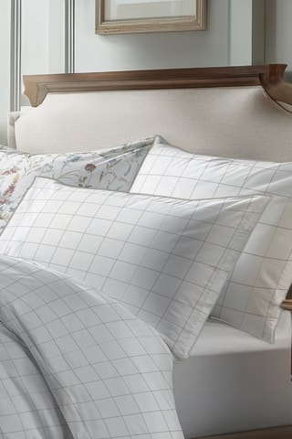 Katoensatijnen Overtrekset Caroline - Wit