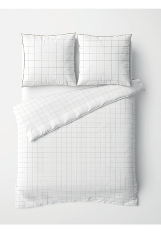 Katoensatijnen Overtrekset Caroline - Wit