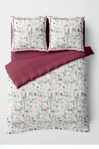 Dubbelzijdige Katoensatijnen Overtrekset Aile mélodique - Wit