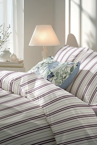 Katoensatijnen Overtrekset Lucia - Lichtpaars