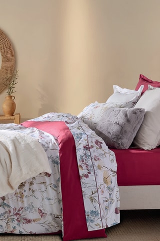 Katoensatijnen Lakenset Aile mélodique - Wit