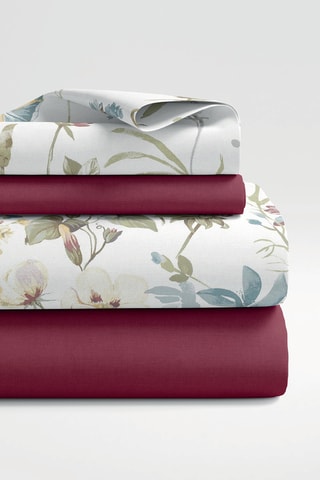 Katoensatijnen Lakenset Aile mélodique - Wit