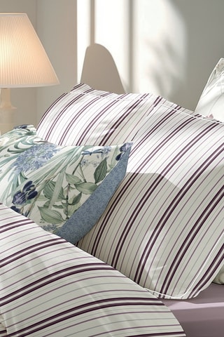 Katoensatijnen Overtrekset Lucia - Lichtpaars