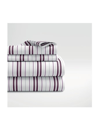 Katoensatijnen Overtrekset Lucia - Lichtpaars