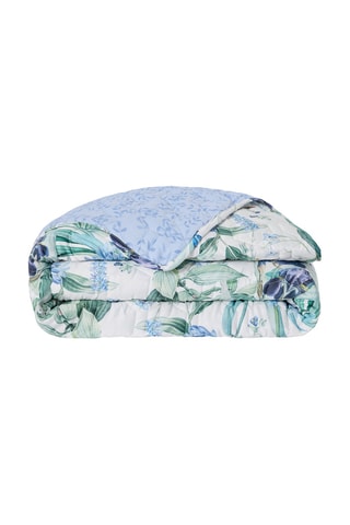 Katoensatijnen Bedsprei Jardin du paradis - Wit