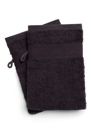 2 Washandjes Nuage - Donkergrijs