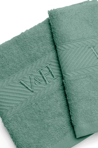 4 Gastendoekjes Nuage - Groen -  30 x 30 cm 