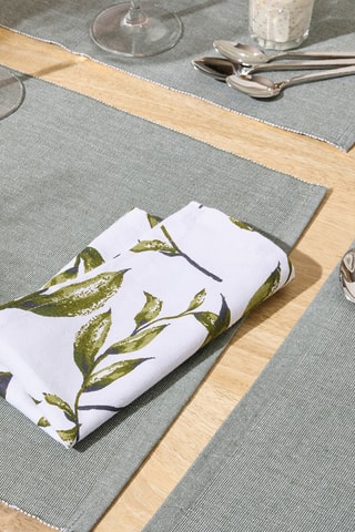 6 serviettes de table Natur'elle - Blanc - 40 x 40 cm