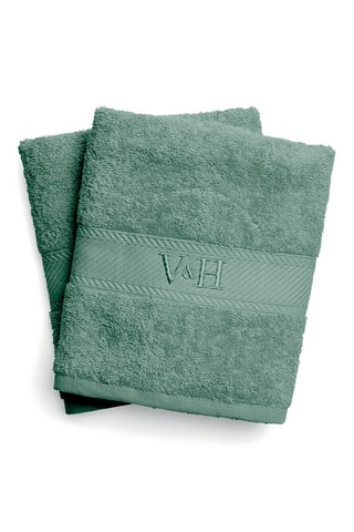 2 Gastendoekjes Nuage - Flessengroen - 50 x 100 cm