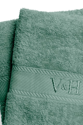 2 Gastendoekjes Nuage - Flessengroen - 50 x 100 cm