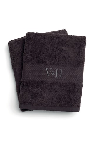 2 Gastendoekjes Nuage - Grijs - 50 x 100 cm