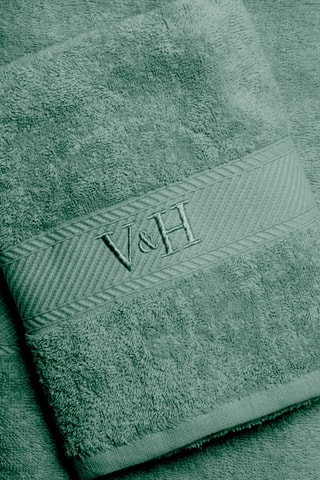 Handdoek en Badlaken Nuage - Groen - 50 x 100 cm en 70 x 140 cm