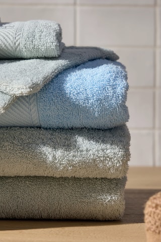 Handdoek en Badlaken Nuage - Mintgroen - 50 x 100 cm en 70 x 140 cm