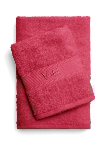 Handdoek en Badlaken Nuage - Roze - 50 x 100 cm en 70 x 140 cm