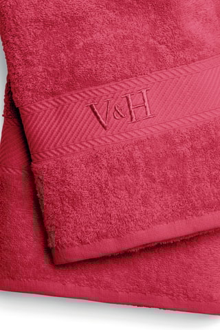 Handdoek en Badlaken Nuage - Roze - 50 x 100 cm en 70 x 140 cm