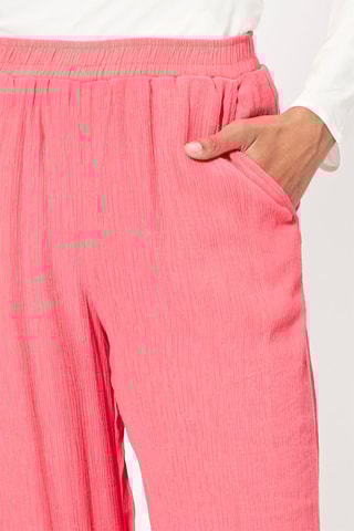 Pantalon wide legs taille haute - Rose