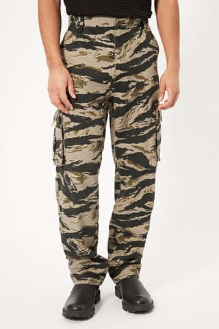 Cargobroek Hoge Taille Kaki